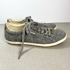 Taos wool blend shoes Star Burst gray size 8.5 lace up sneakers low profile